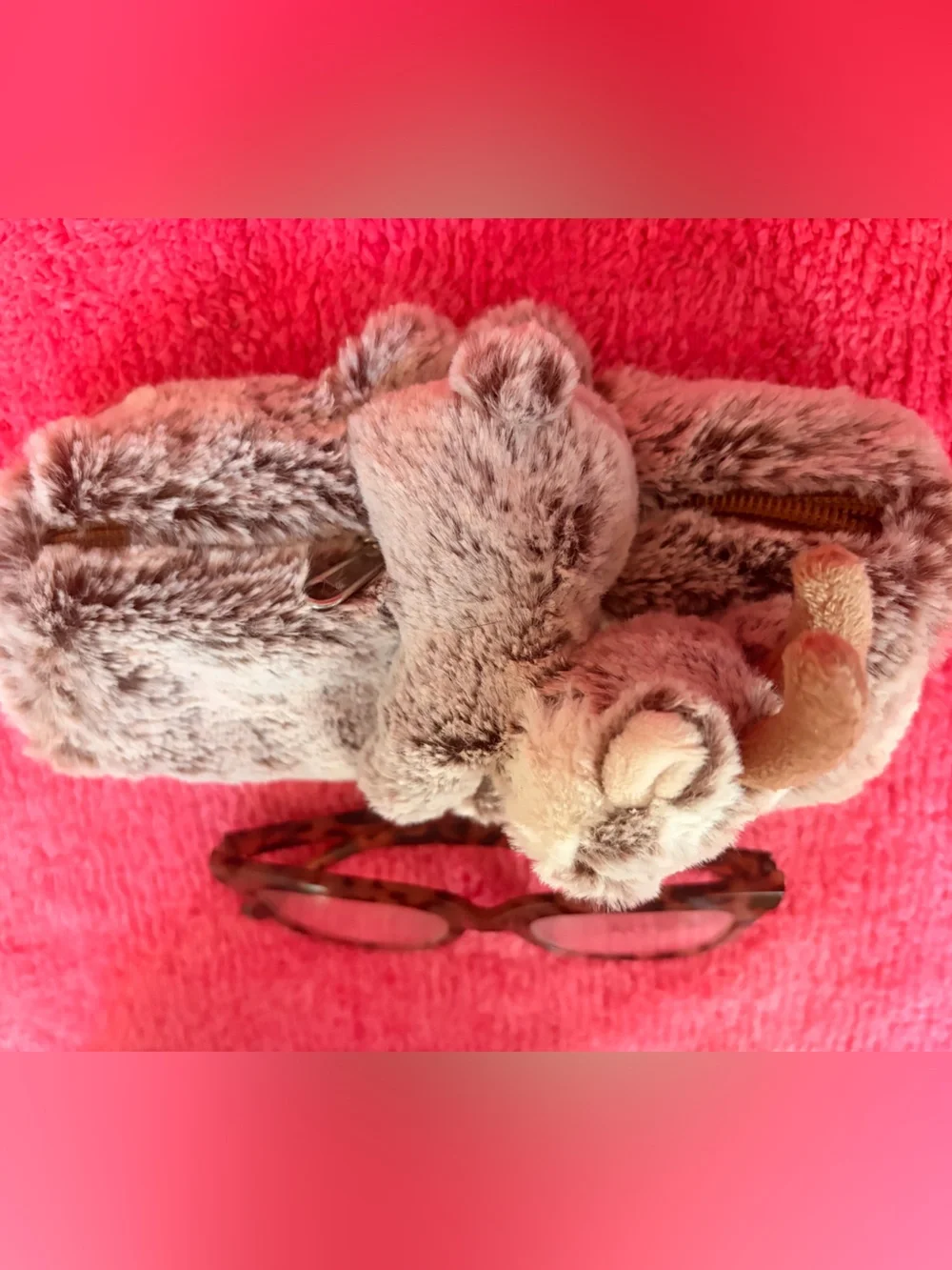 Faux Fur Women's Glasses Case –